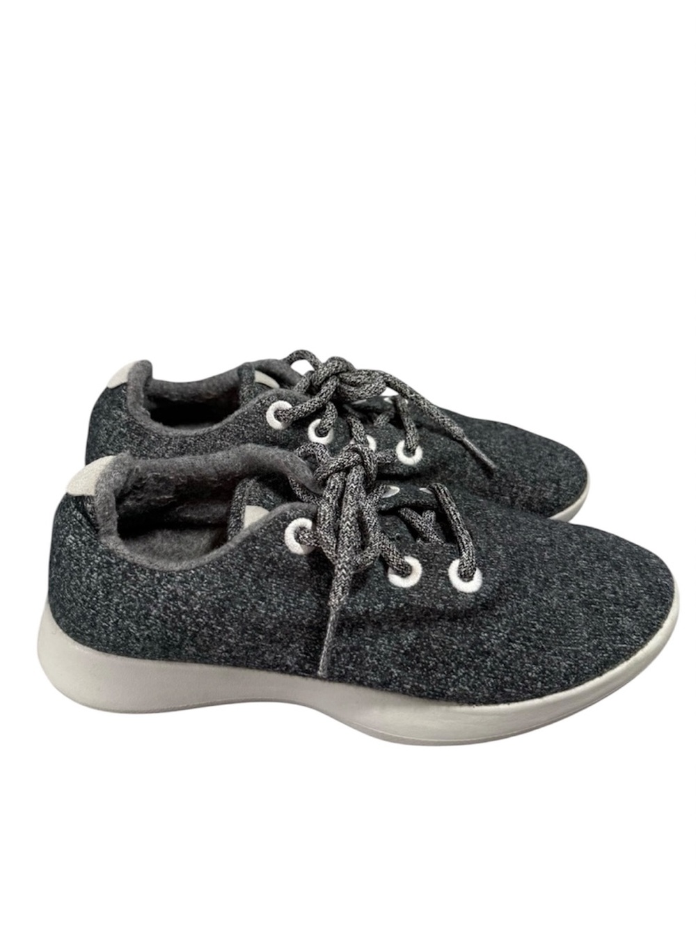 Allbirds Marled Gray and White Wool Lace-Up Running Sneakers
